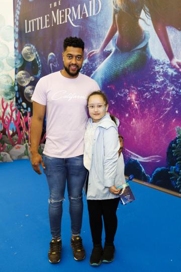 Nathan Dosantos and Samantha Dosantos (9) from East Wall pictured at the family premiere screening of Disney’s The Little Mermaid at the Odeon Point Village. Picture Andres Poveda