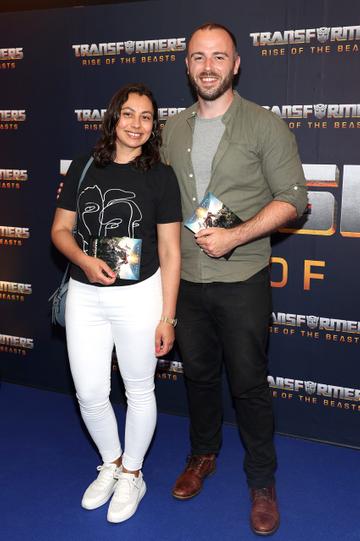 Anca Dunareanu and Alex Kane pictured at the Irish Premiere screening of Transformers Rise of the Beasts at Cineworld ,Dublin.
Picture Brian McEvoy