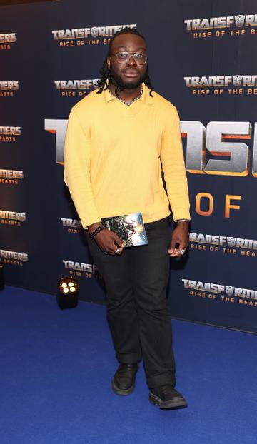 Bill Oshafi pictured at the Irish Premiere screening of Transformers Rise of the Beasts at Cineworld ,Dublin.
Picture Brian McEvoy