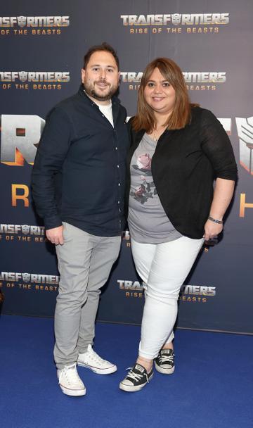 Stephen Dalyand Aisling Shanley pictured at the Irish Premiere screening of Transformers Rise of the Beasts at Cineworld ,Dublin.
Picture Brian McEvoy