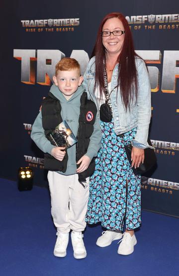 Arthur Fitzgerald and Edel McGirl pictured at the Irish Premiere screening of Transformers Rise of the Beasts at Cineworld ,Dublin.
Picture Brian McEvoy