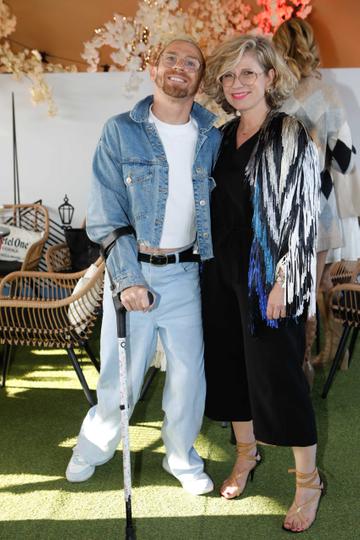 Paddy Smyth and Sonya Lennon pictured at the summer party of the season at Hyde rooftop club bar, just off Grafton Street. Top Irish actors, presenters, influencers and more celebrated the newly completed rooftop space and all praised the stylish and much-needed new large rooftop bar addition to Dublin. Rooftop lovers can now enjoy the space for everything from weekend brunch with pals to dancing with cocktails to Dublin’s coolest DJs. Photograph: Leon Farrell / Photocall Ireland