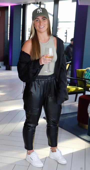 Carla Kavanagh pictured at the summer party of the season at Hyde rooftop club bar, just off Grafton Street. Top Irish actors, presenters, influencers and more celebrated the newly completed rooftop space and all praised the stylish and much-needed new large rooftop bar addition to Dublin. Rooftop lovers can now enjoy the space for everything from weekend brunch with pals to dancing with cocktails to Dublin’s coolest DJs. Photograph: Leon Farrell / Photocall Ireland