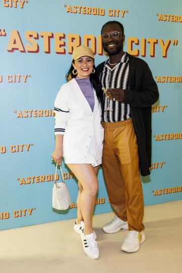 Timi Ogunyemi and Karli Mulvaney pictured at a special preview screening of Wes Anderson’s up-coming feature film ASTEROID CITY at Light House Cinema, Dublin. ASTEROID CITY is released in cinemas nationwide from this Friday June 23rd. Picture Andres Poveda