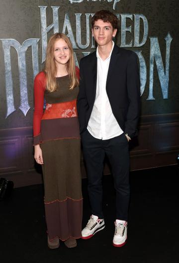 Alba Lyons and Pablo Lyons at the special preview screening of Disney's Haunted Mansion at the Lighthouse Cinema,Dublin,
Picture Brian McEvoy