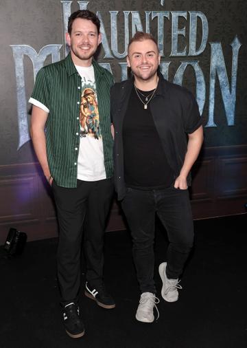 Kenneth Giles and Phil Kennedy at the special preview screening of Disney's Haunted Mansion at the Lighthouse Cinema,Dublin,
Picture Brian McEvoy