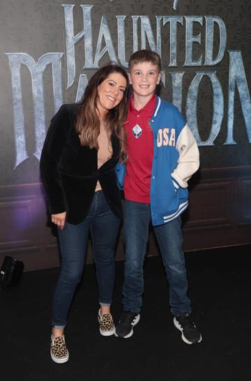 Yvie O'Toole and Laim O Toole at the special preview screening of Disney's Haunted Mansion at the Lighthouse Cinema,Dublin,
Picture Brian McEvoy