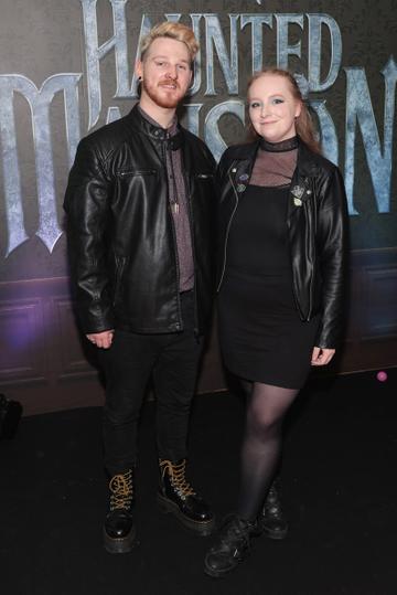 Cian Smith and Edith Gervin at the special preview screening of Disney's Haunted Mansion at the Lighthouse Cinema,Dublin,
Picture Brian McEvoy