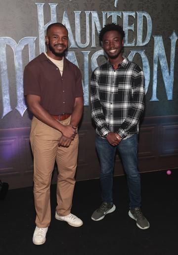 Ebuka Amadi-Obi and Temi Oshundiya  at the special preview screening of Disney's Haunted Mansion at the Lighthouse Cinema,Dublin,
Picture Brian McEvoy