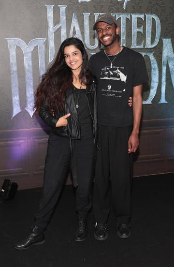Ana Rocha and Ismael Stutz at the special preview screening of Disney's Haunted Mansion at the Lighthouse Cinema,Dublin,
Picture Brian McEvoy