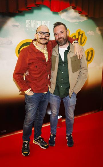 Jose Altamirano and Cian McHugh pictured at the Special Preview Screening of Searchlight Pictures THEATER CAMP at the Light House Cinema, Dublin. Picture Andres Poveda