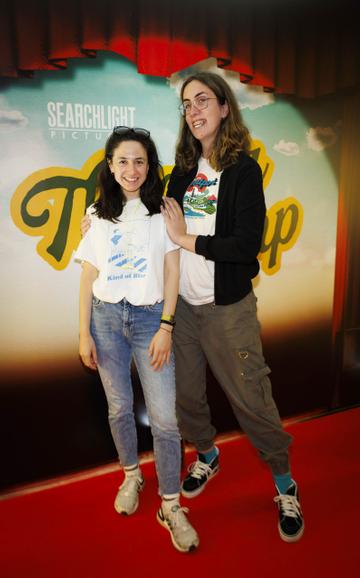 Sonay Sevik and Violet O'Brien pictured at the Special Preview Screening of Searchlight Pictures THEATER CAMP at the Light House Cinema, Dublin. Picture Andres Poveda