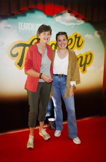 Gaye McGuire and Elena Fogarty pictured at the Special Preview Screening of Searchlight Pictures THEATER CAMP at the Light House Cinema, Dublin. Picture Andres Poveda