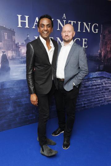 Clint Dreiberg and David Mitchel pictured at a special preview screening of A Haunting in Venice at the Light House Cinema Dublin. Picture Andres Poveda