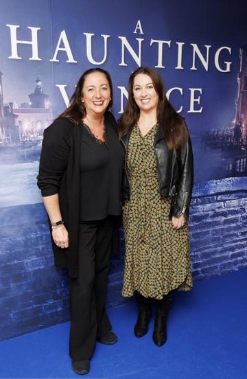 Nicola Hopkins and Elaine Heading pictured at a special preview screening of A Haunting in Venice at the Light House Cinema Dublin. Picture Andres Poveda