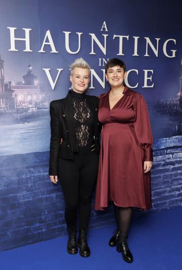 Jeanne Le Corre and Anna Ortiz pictured at a special preview screening of A Haunting in Venice at the Light House Cinema Dublin. Picture Andres Poveda