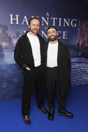 Adam Hurley and Conor Merriman pictured at a special preview screening of A Haunting in Venice at the Light House Cinema Dublin. Picture Andres Poveda