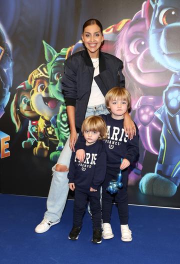 Tara O Farrell with her children Gene and Jools at the special preview screening of Paw Patrol :The Mighty Movie at the Odeon Cinema in Point Square, Dublin.
Picture Brian McEvoy
