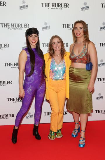 Bonnie Boux, Aoife Caffrey and Lauren McGrath pictured at the premiere of The Hurler: A Campions Tale at the Odeon Cinema in Point Square,Dublin.
Picture Brian McEvoy