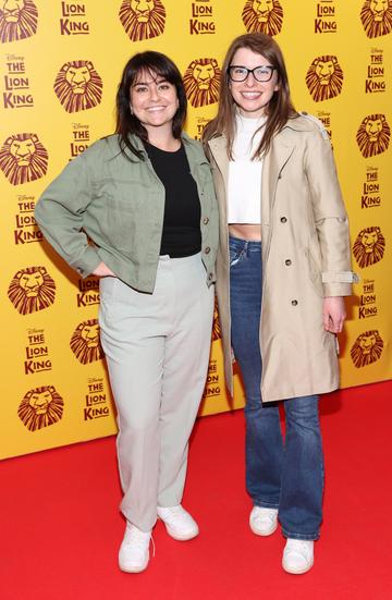 Radio Presenter Pamela Joyce and Elicia Maloney pictured at the opening night of Disney's The Lion King musical at the Bord Gais Energy Theatre,Dublin.
Picture Brian McEvoy
