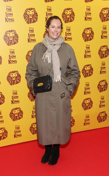 Emma O Farrell pictured at the opening night of Disney's The Lion King musical at the Bord Gais Energy Theatre,Dublin.
Picture Brian McEvoy
