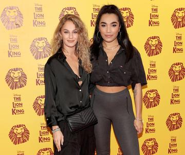 Thalia Heffernan and Erica Cody pictured at the opening night of Disney's The Lion King musical at the Bord Gais Energy Theatre,Dublin.
Picture Brian McEvoy

