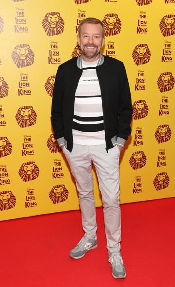 Alan Hughes pictured at the opening night of Disney's The Lion King musical at the Bord Gais Energy Theatre,Dublin.
Picture Brian McEvoy