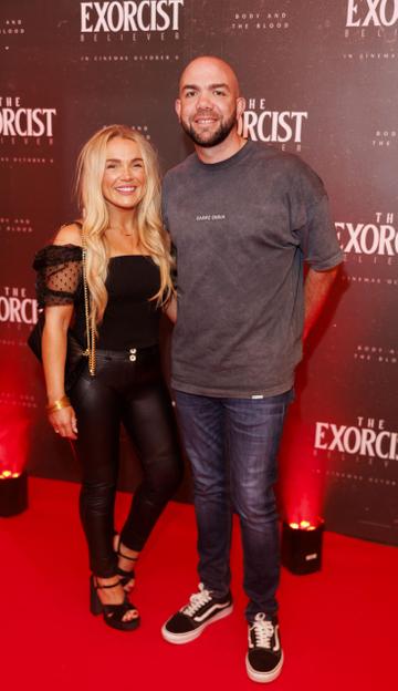 Edel Conroy and Dave Treacy pictured at a special preview screening of THE EXORCIST: BELIEVER at The Stella Cinema, Ranelagh ahead of its release in cinemas nationwide this Friday October 6th. Picture Andres Poveda