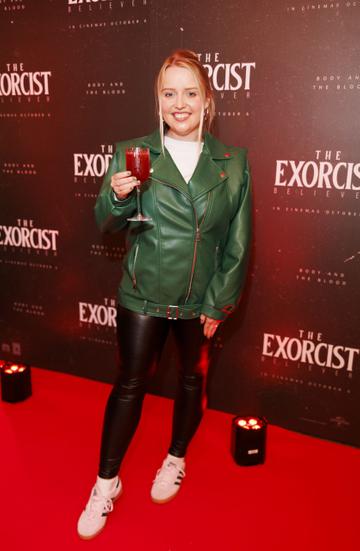 Laura Mullett pictured at a special preview screening of THE EXORCIST: BELIEVER at The Stella Cinema, Ranelagh ahead of its release in cinemas nationwide this Friday October 6th. Picture Andres Poveda