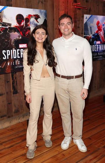 Aoife McKeever and Cian Griffin at the launch of Marvel’s Spider-Man 2 for PlayStation 5 at The Dean Townhouse in Dublin.
Picture Brian McEvoy
