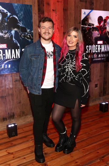 Adam Wall and Jordeekai at the launch of Marvel’s Spider-Man 2 for PlayStation 5 at The Dean Townhouse in Dublin.
Picture Brian McEvoy