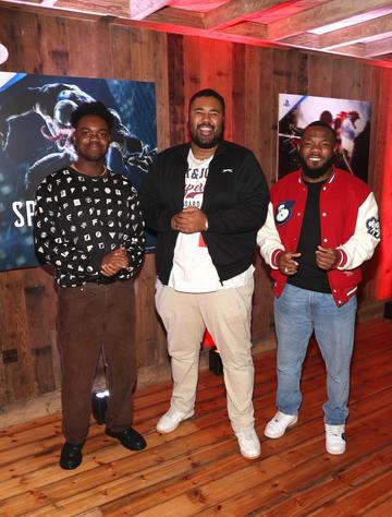 Max Zanga , Leon Diop and Simba Esho at the launch of Marvel’s Spider-Man 2 for PlayStation 5 at The Dean Townhouse in Dublin.
Picture Brian McEvoy