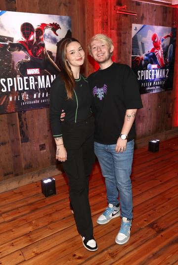 Sasha Williams and Dylan Garbutt at the launch of Marvel’s Spider-Man 2 for PlayStation 5 at The Dean Townhouse in Dublin.
Picture Brian McEvoy