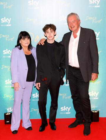 Irish Actor Fionn O'Shea attended tonight's screening of Sky Original film, Dance First with his mom Bernie and dad Eoin, in Thomas Prior Hall, Ballsbridge. Based on Irish playwright Samuel Beckett, Dance First follows the extraordinary life of the literary icon through the lens of his triumphs and mistakes as well as through his fraught relationships throughout his life. The film, directed by James Marsh and starring Gabriel Byrne, Fionn O’Shea and Aidan Gillen, launches in select Irish cinemas on November 3, ahead of its release on Sky Cinema this December.-photo Kieran Harnett
