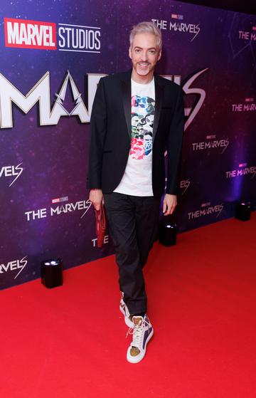 Dillon St Paul pictured at the Irish Premiere screening of Marvel Studios The Marvels at Cineworld Dublin. In cinemas this Friday. Picture Andres Poveda