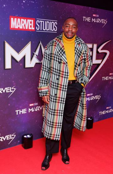 Lawson Mpame pictured at the Irish Premiere screening of Marvel Studios The Marvels at Cineworld Dublin. In cinemas this Friday. Picture Andres Poveda
