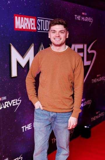 Conor Cregan pictured at the Irish Premiere screening of Marvel Studios The Marvels at Cineworld Dublin. In cinemas this Friday. Picture Andres Poveda