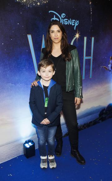 Jade O'Brien and LJ Hughes (7) pictured at the Family Premiere Screening of Disney’s Wish. In cinemas only from November 24 Picture Andres Poveda