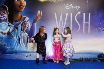 Elouise Ridgeway, Isabelle Ridgeway and Lucy Gallagher (4) from Trmpleogue pictured at the Family Premiere Screening of Disney’s Wish. In cinemas only from November 24 Picture Andres Poveda