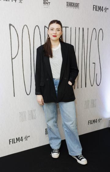 Dani Smith pictured at the special preview screening of Searchlight Pictures 'Poor Things' at the Light House Cinema Dublin. Picture Andres Poveda