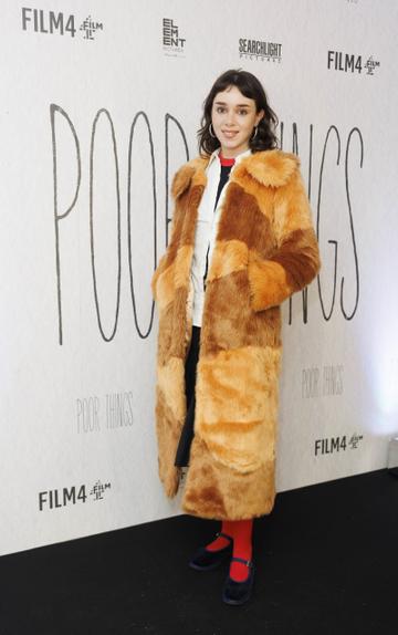 Ciara Berkley pictured at the special preview screening of Searchlight Pictures 'Poor Things' at the Light House Cinema Dublin. Picture Andres Poveda