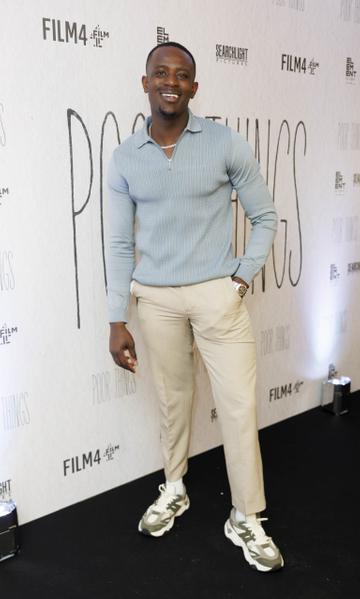 Jamiu Akambi pictured at the special preview screening of Searchlight Pictures 'Poor Things' at the Light House Cinema Dublin. Picture Andres Poveda