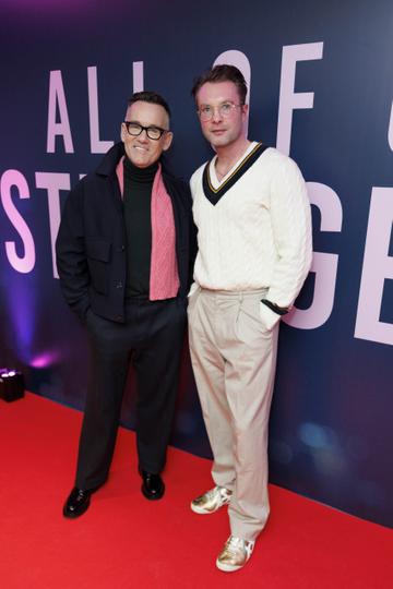 18/01/2024 Brendan Courtney and Peter Homan pictured at a special gala screening of Searchlight Pictures ‘All of us Strangers’ at the Light House Cinema Dublin. Photo Andres Poveda