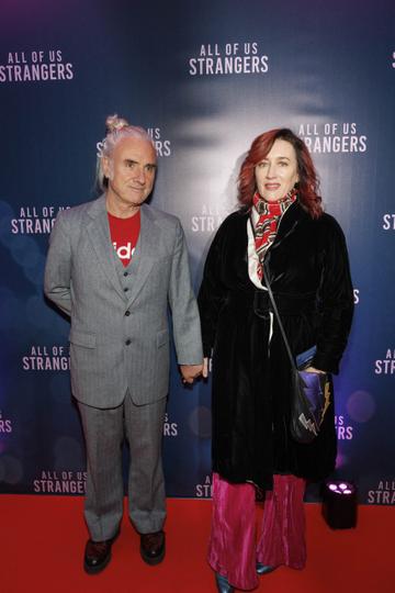 18/01/2024 Kieran Kennedy and Maria Doyle Kennedy pictured at a special gala screening of Searchlight Pictures ‘All of us Strangers’ at the Light House Cinema Dublin. Photo Andres Poveda