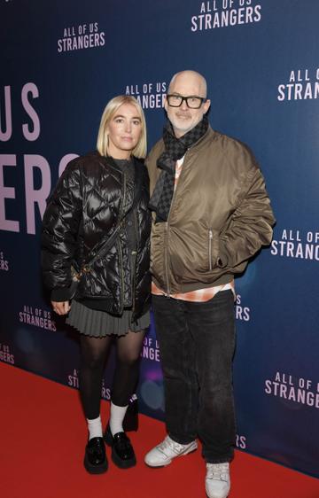 18/01/2024 Ciara and Paul Hession pictured at a special gala screening of Searchlight Pictures ‘All of us Strangers’ at the Light House Cinema Dublin. Photo Andres Poveda