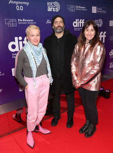 Karen Donnellan,Adrian Crowley and Leah Hewson pictured at the Dublin International Film Festival  2024 programme launch at the Lighthouse Cinema ,Dublin
Picture Brian McEvoy