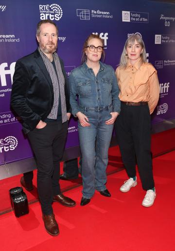 Daniel Hegarty,Tanya Doyle  and Sinead Ni Bhroin pictured at the Dublin International Film Festival  2024 programme launch at the Lighthouse Cinema ,Dublin
Picture Brian McEvoy