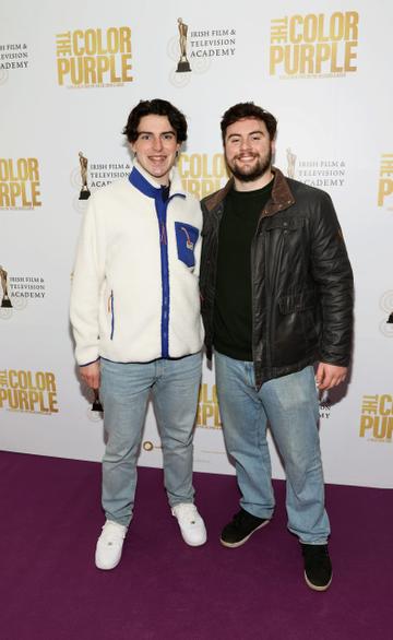 Joe Kerins and Ronan McCabe  pictured at the IFTA screening of The Color Purple at the Lighthouse Cinema,Dublin.Picture Brian McEvoyNo Repro fee for one use