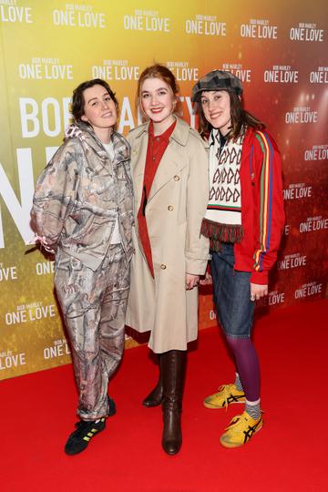 Madison Cawley,Laura McAleenan and Katelyn Markham pictured at the Irish Premiere screening of Bob Marley: One Love at the Lighthouse Cinema,Dublin
Picture Brian McEvoy
