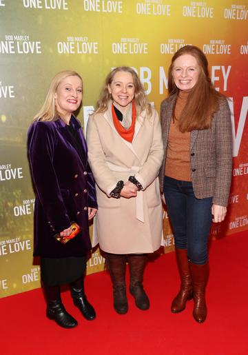 Alanna McGuinness ,Veronica Brogan  and Fiona Murphy pictured at the Irish Premiere screening of Bob Marley: One Love at the Lighthouse Cinema,Dublin
Picture Brian McEvoy
